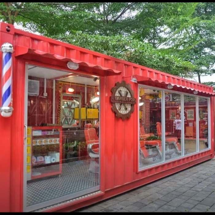 Jasa Pembuatan Kontainer Barbershop